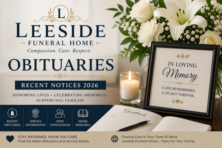 Leeside Funeral Home Obituaries | Recent Notices 2026